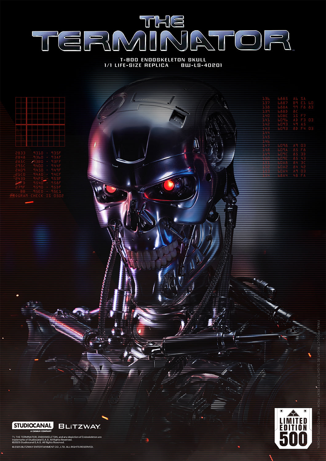 T-800 Endoskeleton Skull 1/1 ライフサイズレプリカ