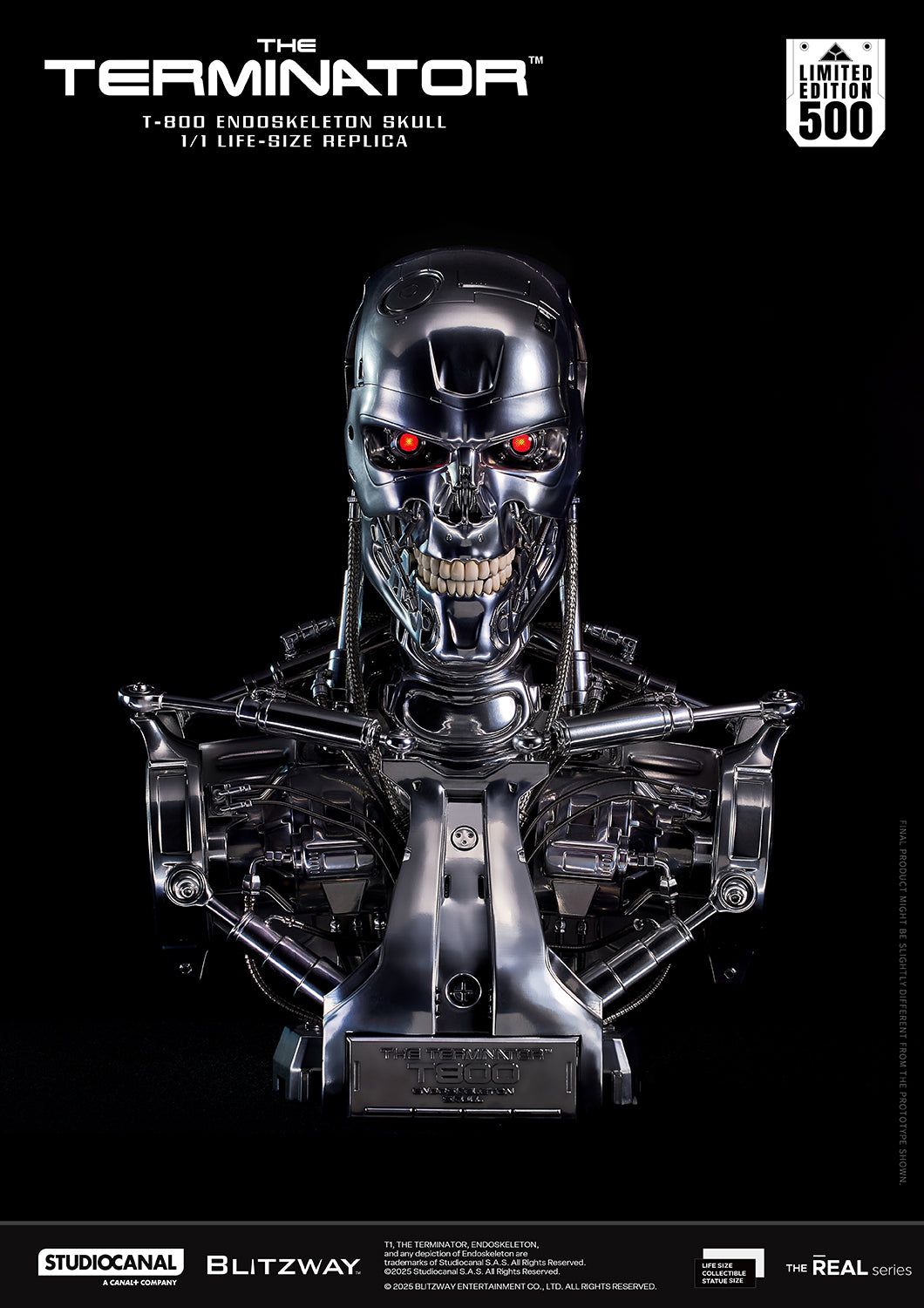 T-800 Endoskeleton Skull 1/1 ライフサイズレプリカ